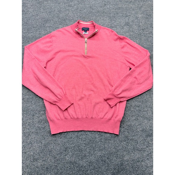 Peter Millar Collection Excursionist Flex Pink Quarter Zip Sweater Mens XXL